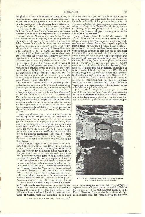 LAMINA ESPASA 40168: Cruz de los Templarios en Ponferrada