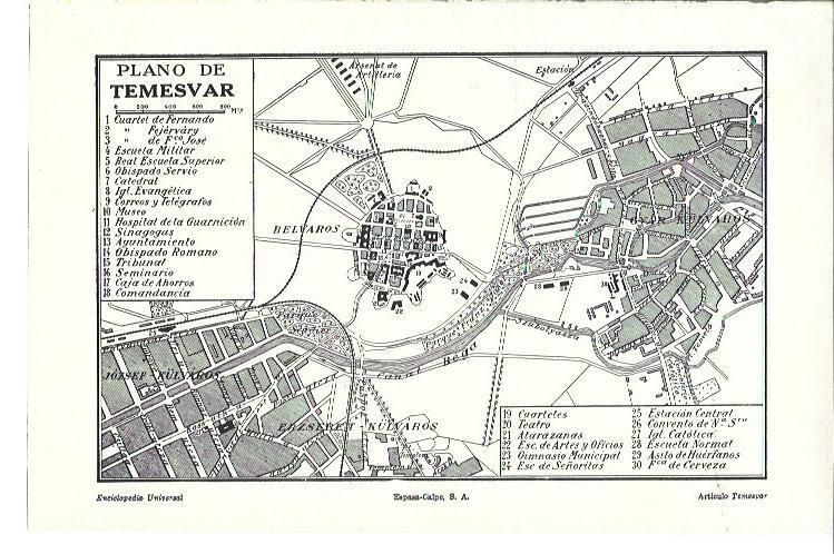 LAMINA ESPASA 40165: Plano de Temesvar