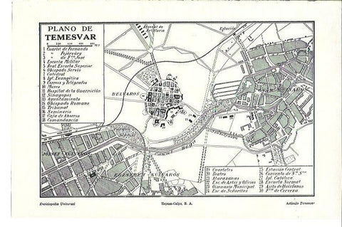 LAMINA ESPASA 40165: Plano de Temesvar