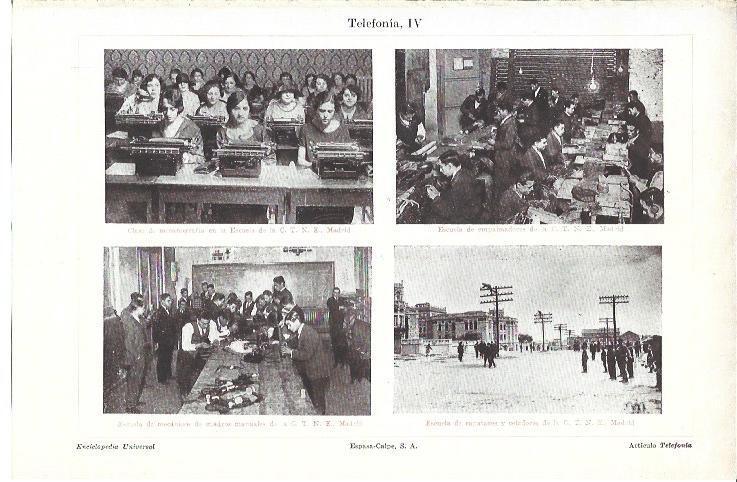 LAMINA ESPASA 40152: Escuelas de la CTNE en Madrid