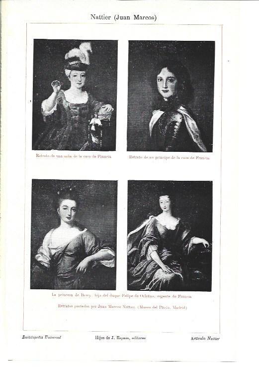 LAMINA ESPASA 40114: Retratos por Nattier en el Museo del Prado