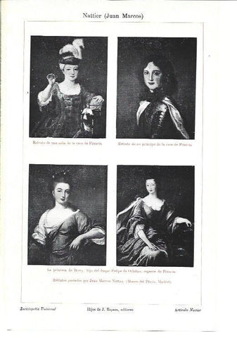 LAMINA ESPASA 40114: Retratos por Nattier en el Museo del Prado