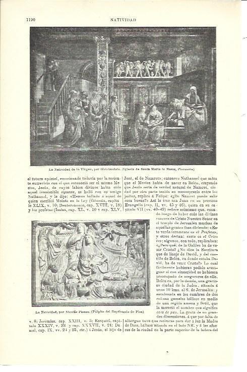 LAMINA ESPASA 40112: La Natividad de la Virgen, por Ghirlandalo