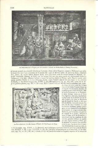 LAMINA ESPASA 40112: La Natividad de la Virgen, por Ghirlandalo