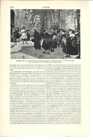 LAMINA ESPASA 40072: Recepcion de los hugonotes, por Vegel