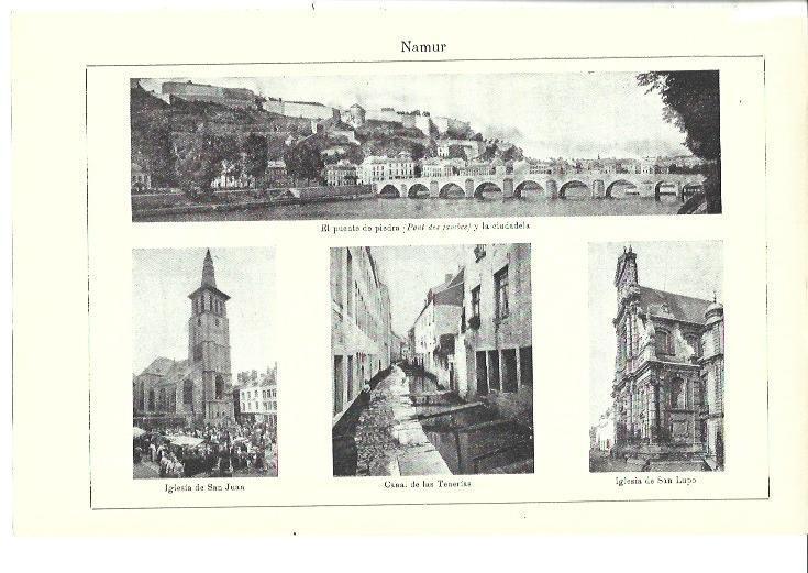 LAMINA ESPASA 40064: Puente e iglesias de Namur