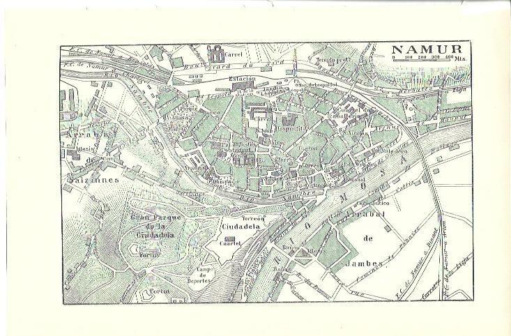 LAMINA ESPASA 40063: Plano de Namur, Francia