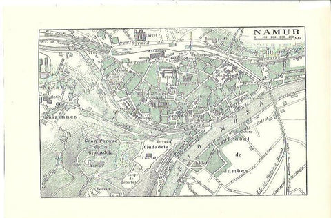 LAMINA ESPASA 40063: Plano de Namur, Francia