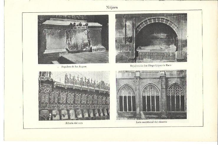 LAMINA ESPASA 40060: Sepulcros y sillerias de la catedral de Najera