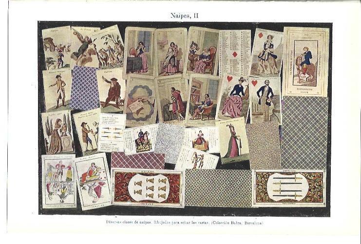 LAMINA ESPASA 40056: Naipes para augurio de la Colección Babra de Barcelona