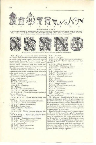 LAMINA ESPASA 40047: Marcas con la letra N