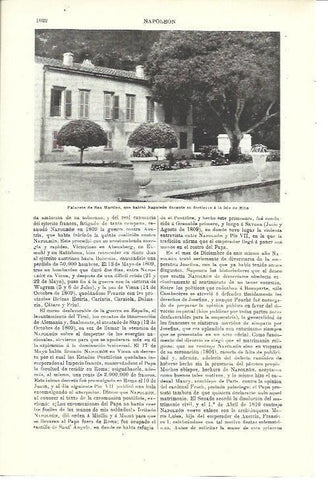 LAMINA ESPASA 40079: Palacete de San Martino en la isla de Elba