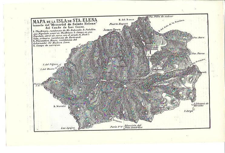 LAMINA ESPASA 40080: Mapa de la isla de Santa Elena
