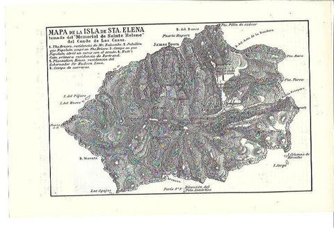 LAMINA ESPASA 40080: Mapa de la isla de Santa Elena