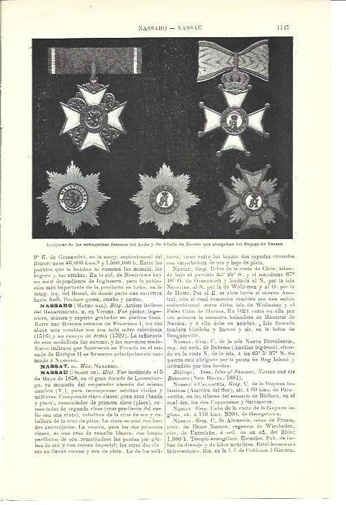 LAMINA ESPASA 40106: Insignias de los Duques de Nassau