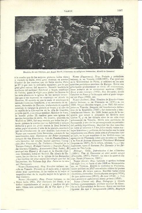 LAMINA ESPASA 40102: Martirio de San Esteban, por Nardi