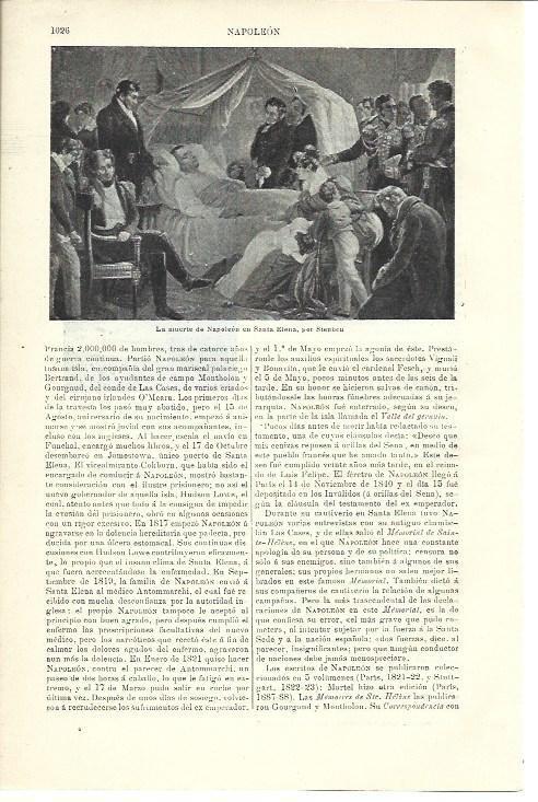 LAMINA ESPASA 40082: La muerte de Napoleon, por Steuben