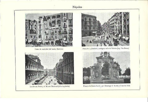 LAMINA ESPASA 40092: Casas y plazas de Napoles