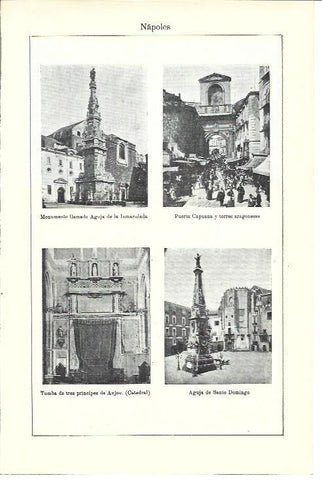 LAMINA ESPASA 40094: Monumentos de Napoles