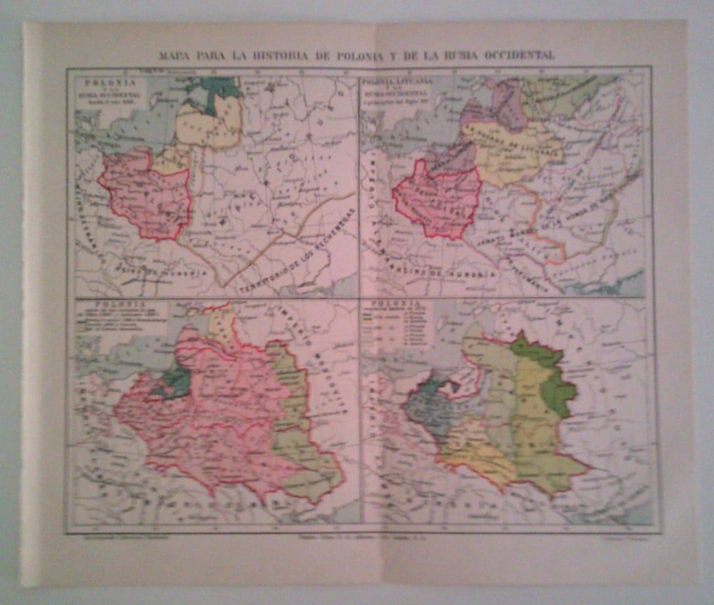 LAMINA ESPASA 40281: Mapa de la historia de Polonia