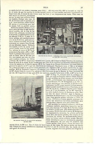 LAMINA ESPASA 40275: Interior de la estacion de Australia en el Polo Sur