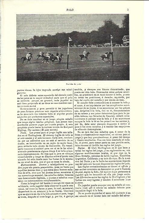LAMINA ESPASA 40266: Partido de polo