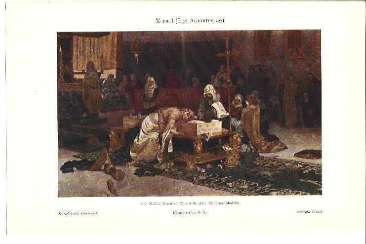 LAMINA ESPASA 40264: Los Amantes de Teruel, por Muñoz Degrain