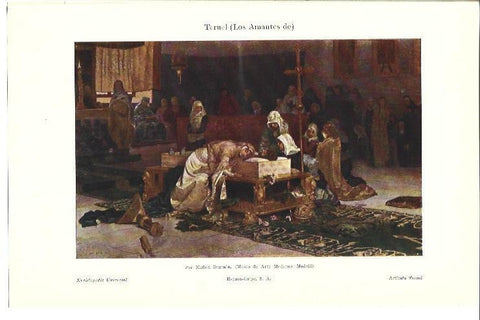 LAMINA ESPASA 40264: Los Amantes de Teruel, por Muñoz Degrain