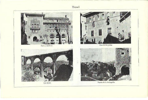 LAMINA ESPASA 40261: Casino, Puerta de los Judios y Arcos de Teruel