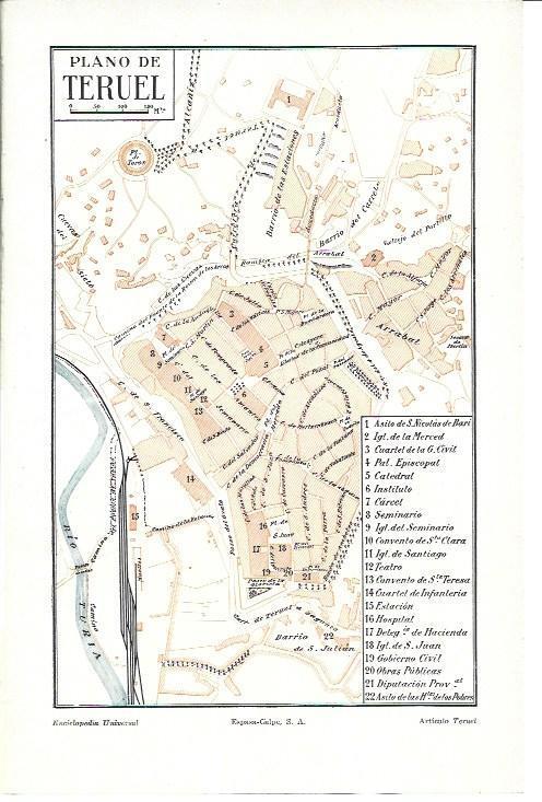 LAMINA ESPASA 40259: Plano de Teruel