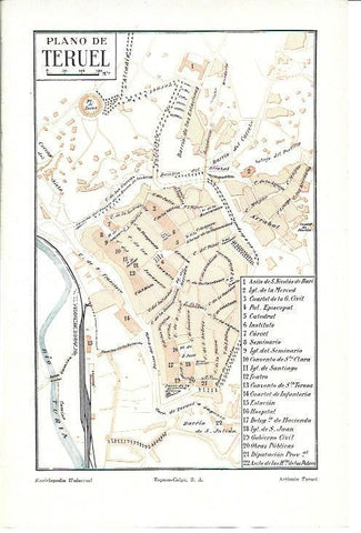 LAMINA ESPASA 40259: Plano de Teruel
