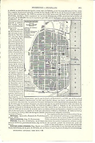 LAMINA ESPASA 40308: Plano de Pondichery