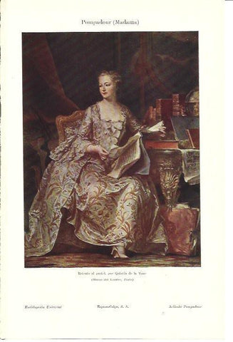 LAMINA ESPASA 40306: Madame Pompadour, por Quintin de la Tour