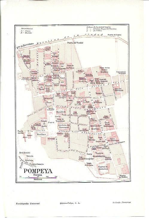 LAMINA ESPASA 40304: Plano de Pompeya