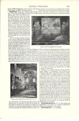 LAMINA ESPASA 40303: Interior de la Abadia de Pomposa, Italia