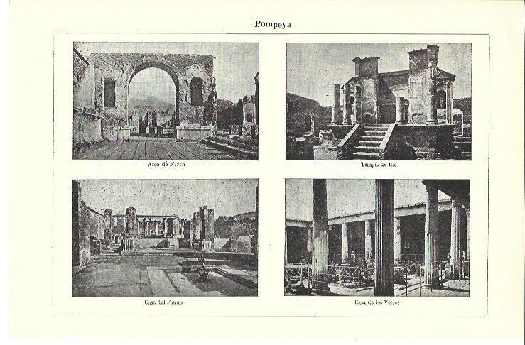 LAMINA ESPASA 40298: Templo de Isis y casas de Pompeya