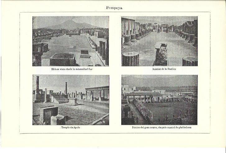LAMINA ESPASA 40299: Foro, Basilica, Templo de Apolo y Teatro de Pompeya