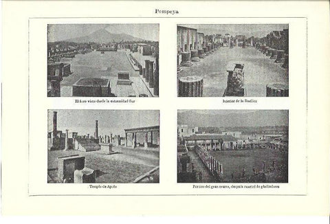 LAMINA ESPASA 40299: Foro, Basilica, Templo de Apolo y Teatro de Pompeya