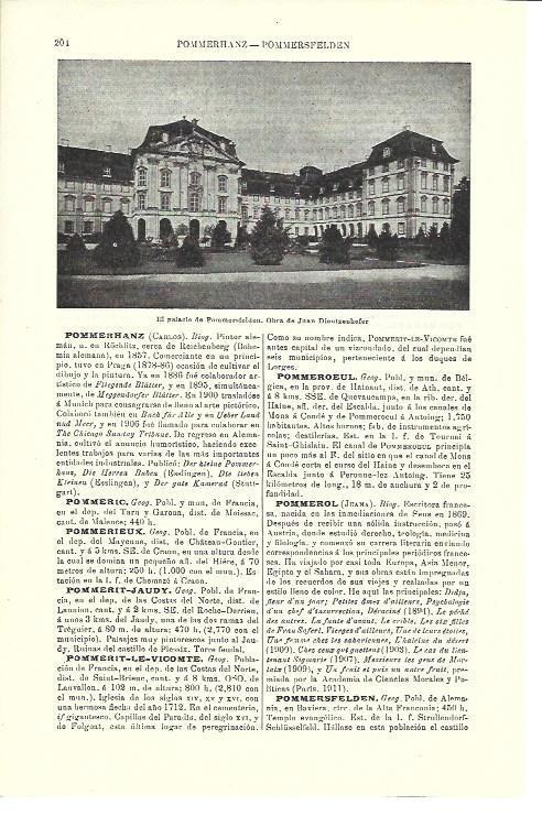 LAMINA ESPASA 40294: Palacio de Pommersfelden