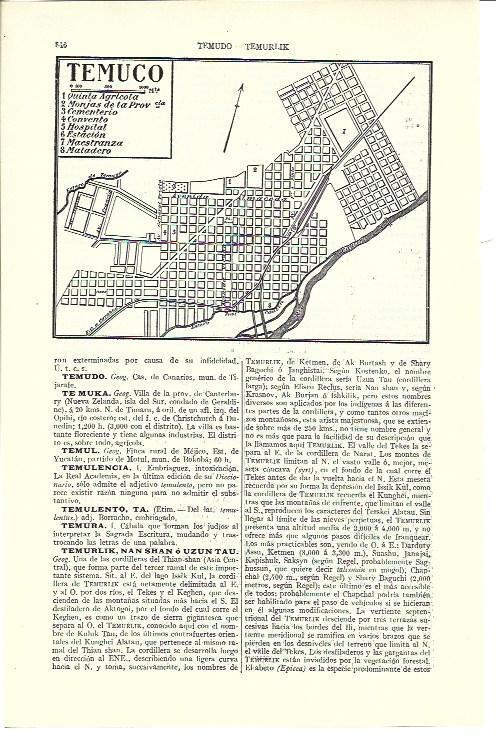 LAMINA ESPASA 40201: Plano de Temuco