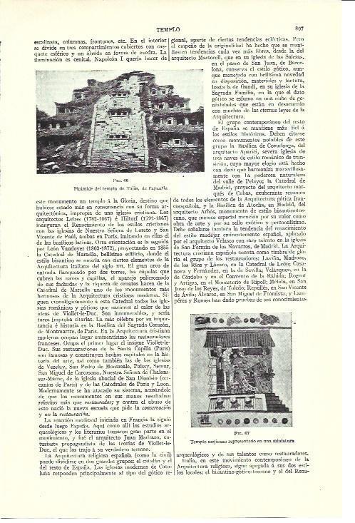 LAMINA ESPASA 40193: Piramide del templo de Tajin en Papantla