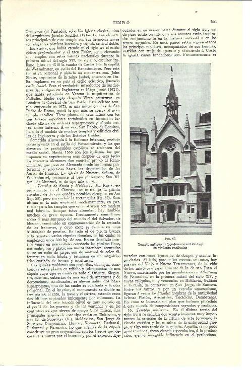 LAMINA ESPASA 40192: Templo antiguo de Londres