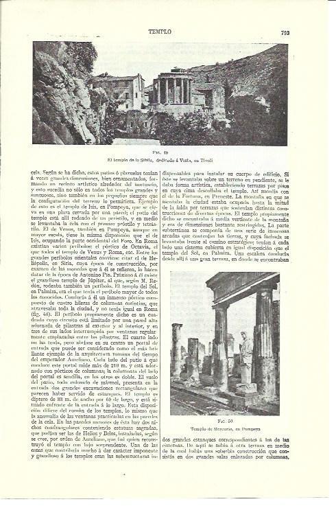 LAMINA ESPASA 40188: Templo de la Sibila en Tivoli
