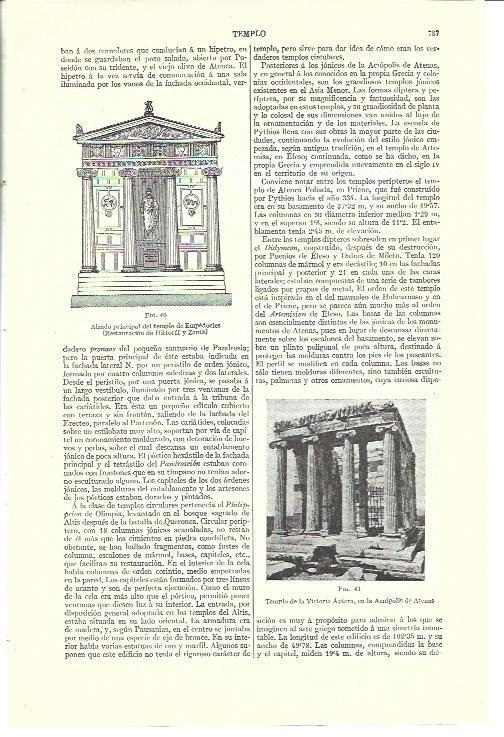 LAMINA ESPASA 40185: Templo de la Victoria Aptera en Atenas