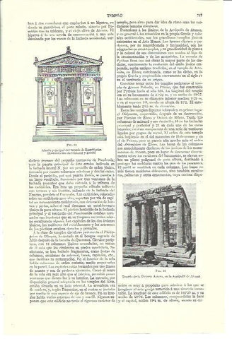 LAMINA ESPASA 40185: Templo de la Victoria Aptera en Atenas