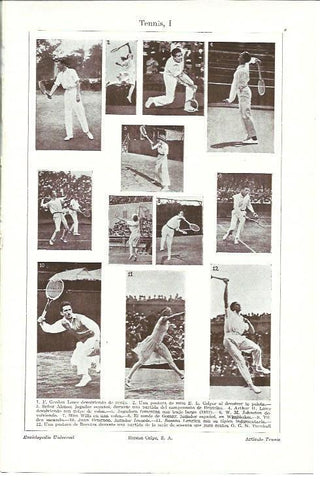 LAMINA ESPASA 40215: Jugadores de tenis
