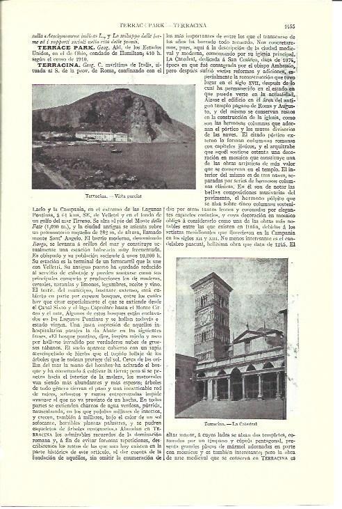 LAMINA ESPASA 40248: Vista parcial de Terracina, Italia