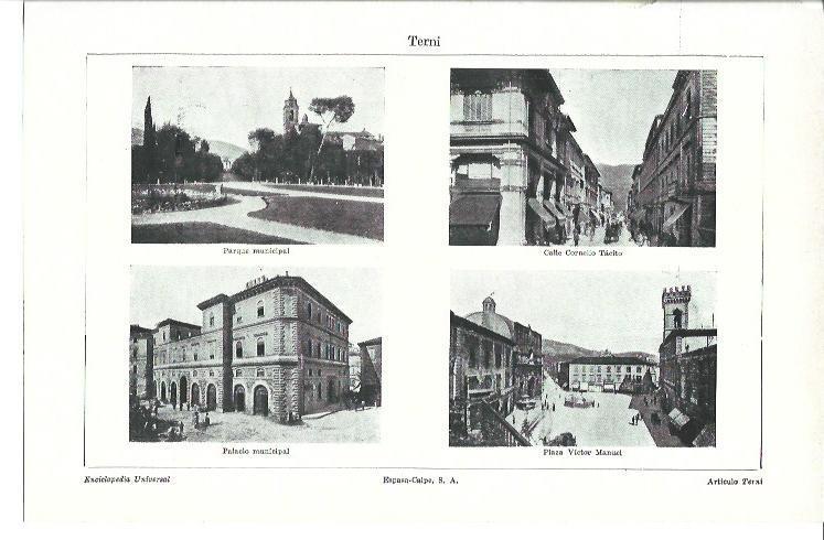 LAMINA ESPASA 40246: Edificios y calles de Terni