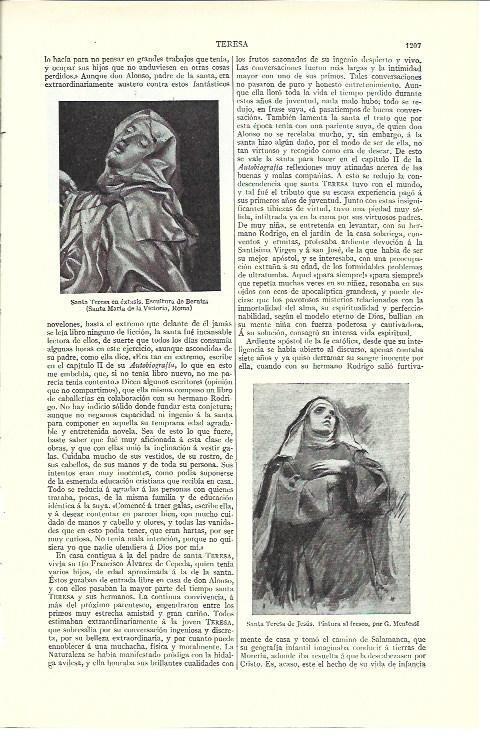 LAMINA ESPASA 40235: Santa Teresa en extasis, por Bernini