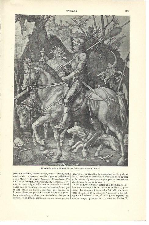 LAMINA ESPASA 39868: El caballero de la muerte, por Durero